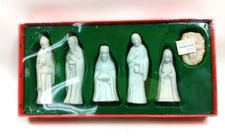 Vintage Artmark Nativity 6 Piece  Christmas Fine Porcelain Bisque 1988 Taiwan