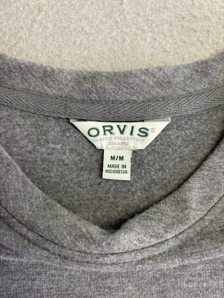 Sudadera ORVIS Mujer Mediana Clásica Gris Pullover Polar Exterior Crew Foto 4 de 4