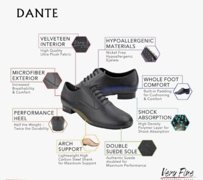 Very Fine mens size 10.5 ballroom salsa dance shoes Dante-NEW Amazon.com | Very Fine Dante Mens Ballroom Salsa Tango Latin  main image 3