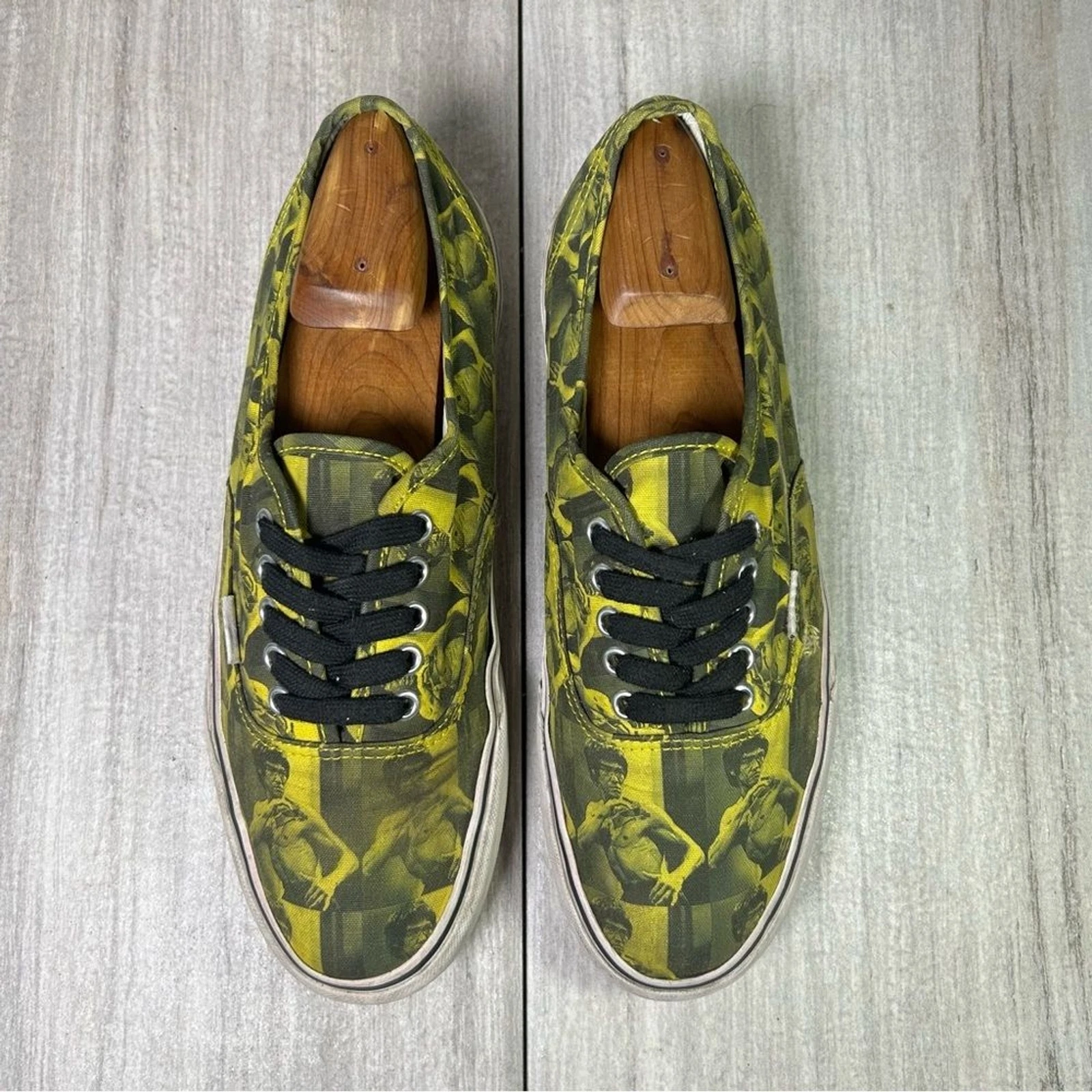 RARE VANS x Supreme Bruce Lee Authentic Pro chaussures baskets jaunes pour hommes taille 9,5