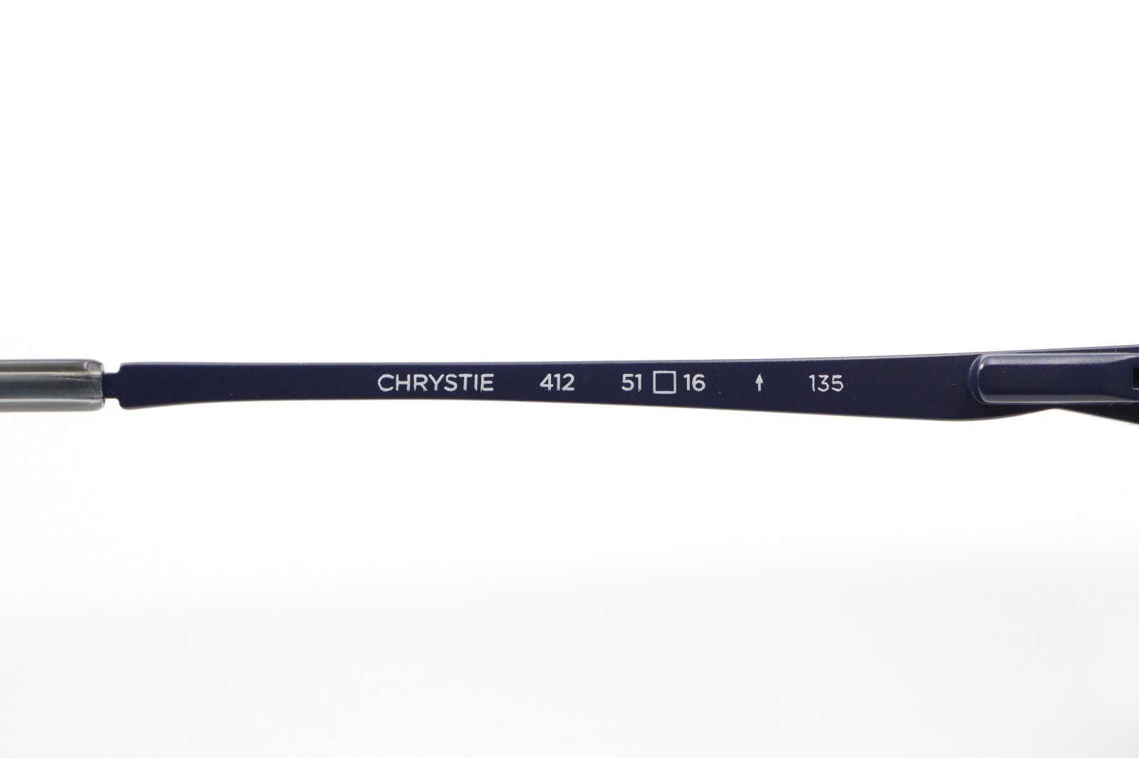 MARCHON NYC CHRYSTIE 412 Blue 51-16-135 Half Rimless Frames Flex Hinges L613