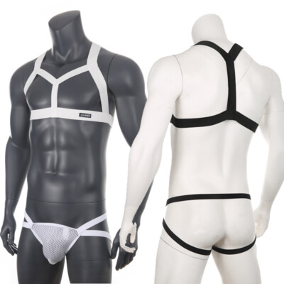 Herren Chest Harness Sexy G-String Slip Unterwäsche Bottoms Tops Unterhose