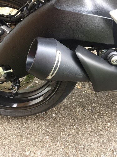 Black GP Slip on Exhaust M4 for 16-20 Suzuki Gsxs1000 SM OEM for