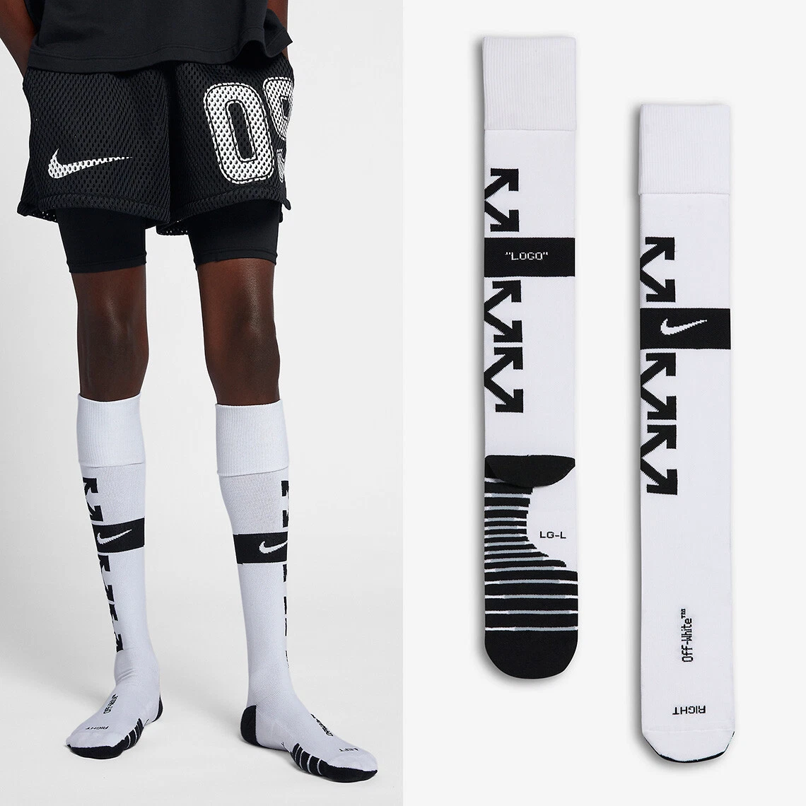 Virgin Abloh x Nikelab x Off-White Football Socks Nike drake eBay