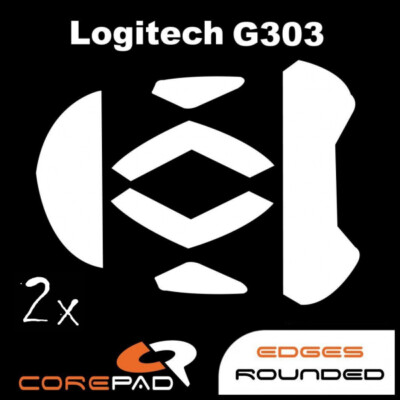 Corepad Skatez Logitech G303 Replacement Mouse Feet Hyperglides PTFE Teflon
