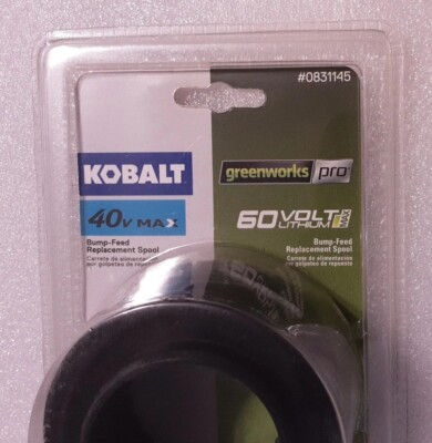 New Kobalt Greenworks Pro Bump-Feed Replacement Trimmer Line Spool