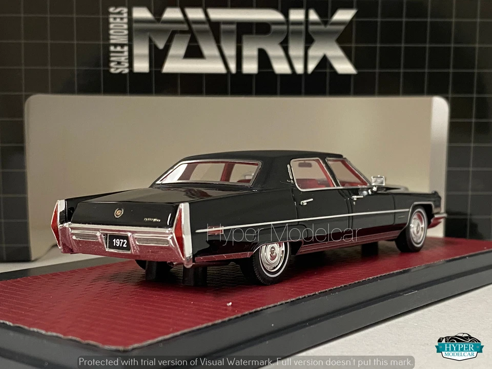 MATRIX 1/43 CADILLAC FLEETWOOD SIXTY BROUGHAM 1972 BLACK MX20301-472 - Immagine 3 di 3
