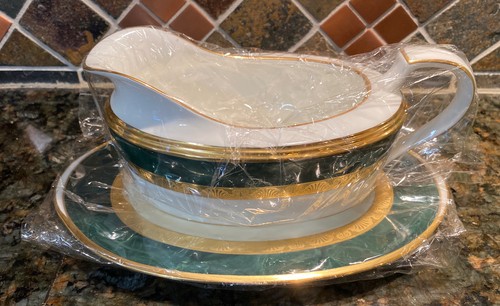 Noritake FITZGERALD Gravy Boat & Underplate (Relish Butter) Japan 4712 - Picture 2 of 17