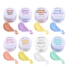 Edible Decorating Set, 8 Colors Set Sparkling Glitter for Cocktails,Shimmer Dust