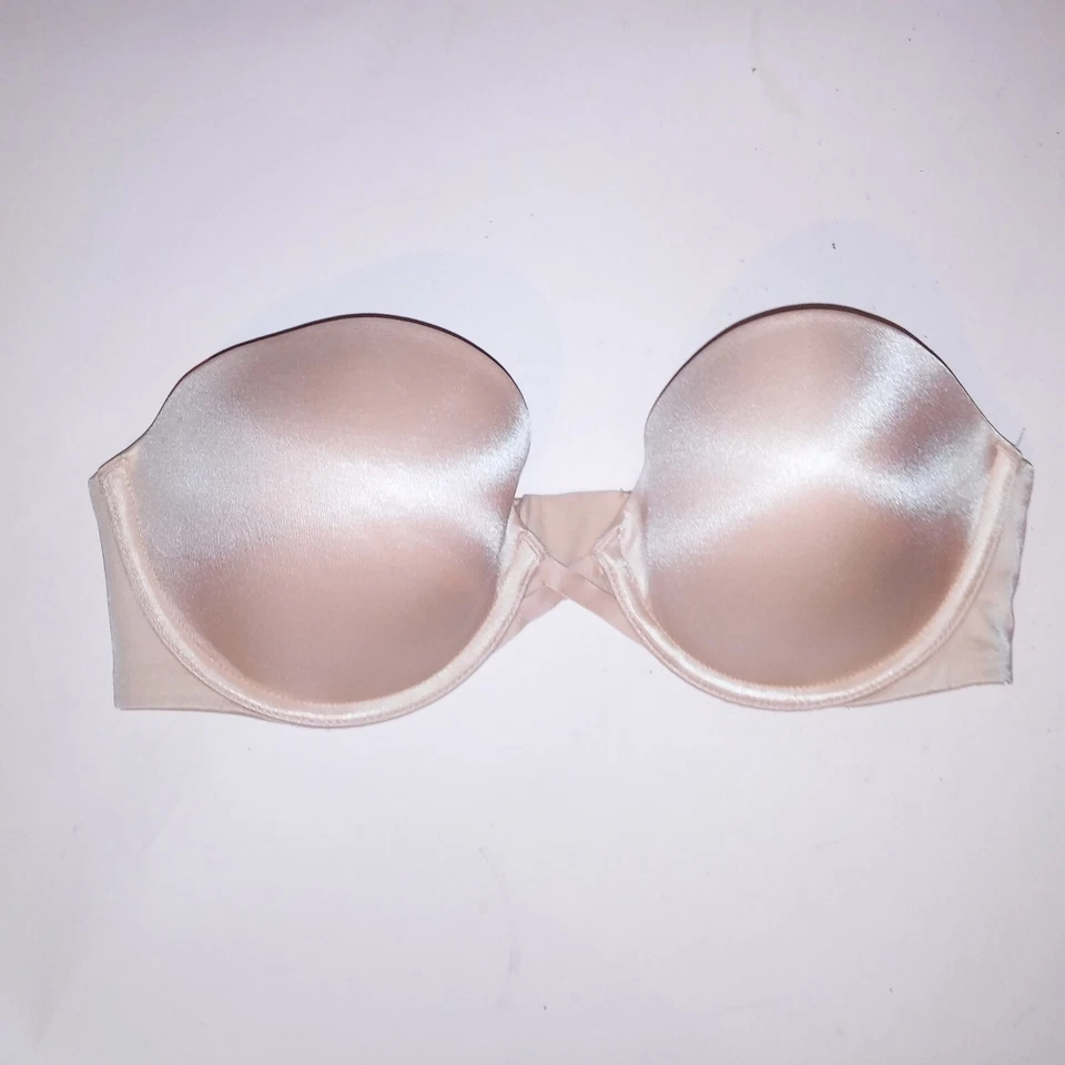 Wacoal Bra 32C Strapless Push Up Cream Solid Underwire Preowned *Bundle to Save - Image 2 of 4