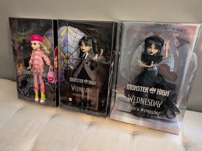 Mattel Monster High X Wednesday Adams & Enid & Rave'N Fashion Doll 3 Pack    