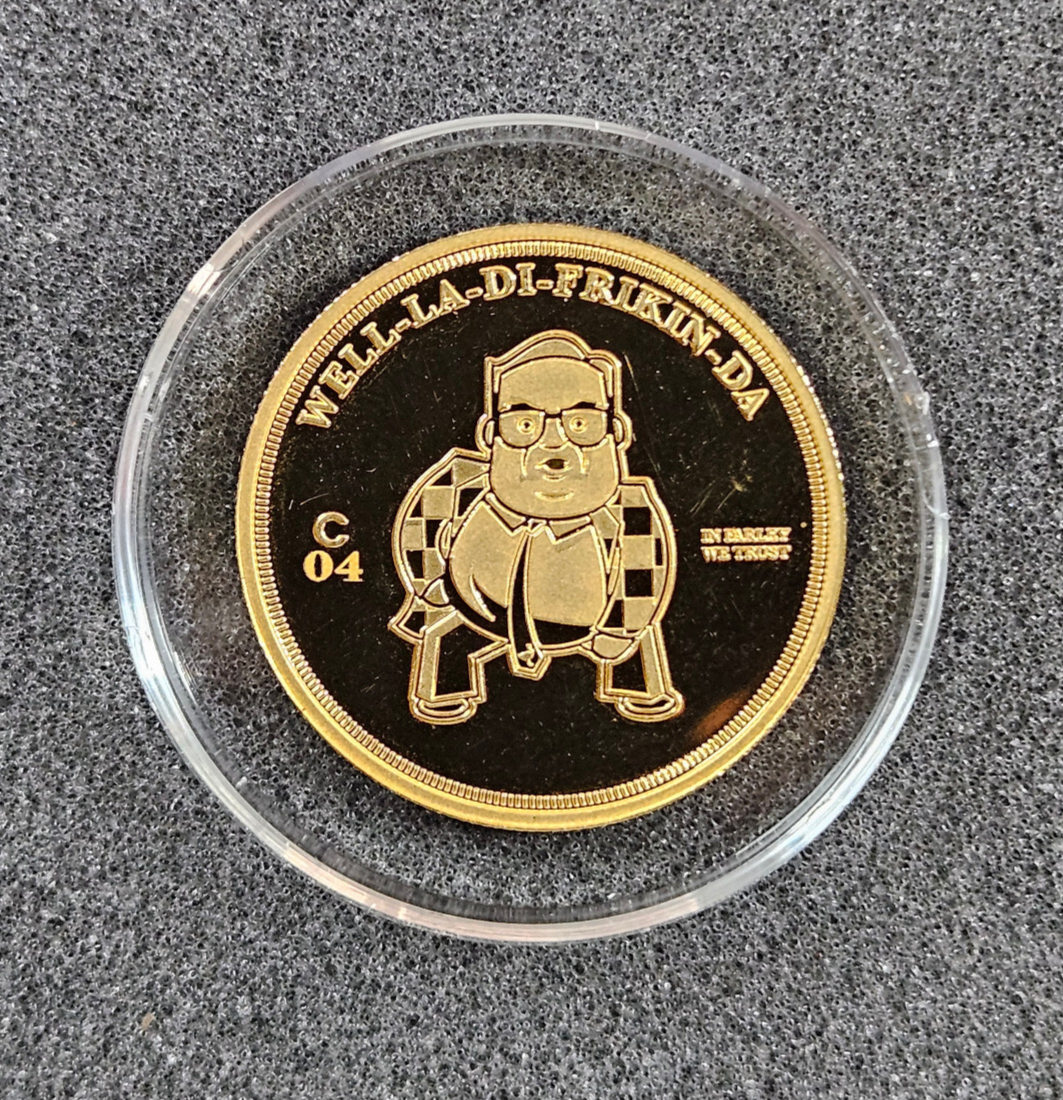 🌟 Chris Farley MATT FOLEY Chive Proof Coin 1 oz .9999 Gold The
