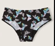 VS pink PERIOD PANTY Hipster small New sealed black butterflies 
