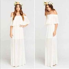 Show Me Your Mumu Hacienda Maxi Dress white NWT S