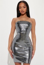 Fashion Nova Disco Mini Dress Size Medium NWOT