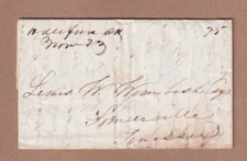 Halifax C.H. Virginia 3+ page ca.1840 letter to Lewis W. Wimbish, Somerville TN