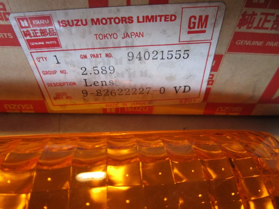 NOS Front L.H. Lente de estacionamiento y giro 1972 73 74 75 Chevrolet camioneta LUV, 94021555 Foto 2 de 4