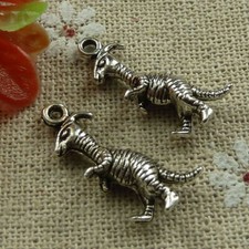 Free Ship 100pcs tibetan silver dinosaur charms 23X11mm L-1033