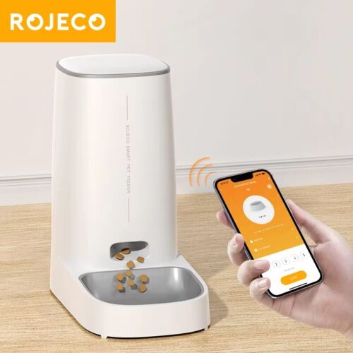 ROJECO Smart Automatic Cat Feeder– WiFi Pet Food Dispenser for Cats & Dogs (129)