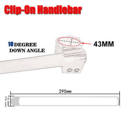 Clipons 43mm Clip-On Handlebars For Honda CBR600 F4 F4i 1999 2000