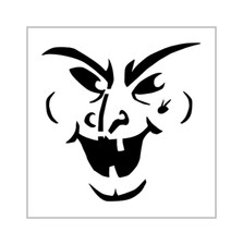 Evil Witch Face Stencil 4 Inch Halloween Holiday Miniature Design Sheet MIN142