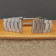 11/16" 17.2mm Flared Stainless Steel Unused 1970s Vintage Watch Band