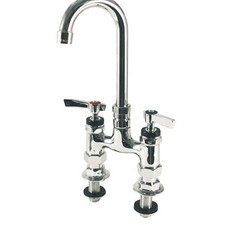 Encore 4 in Deck Mount Heavy Duty Faucet w/ 3 1/2 in Gooseneck Spout