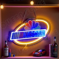 16"x10" Nascar Auto Racing Car Race LED Neon Sign With Dimmer USB Powered Light