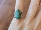 Vintage Sterling Silver Turquoise Ring Size 9