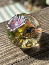 handmade art glass marble  Welcome Spring   By Sara Sally LaGrand