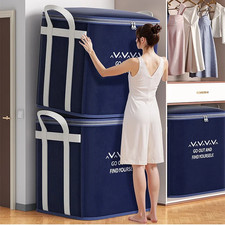 Extra Large Handle Clothes Storage Bag Organizer with Reinforced Handle for Blan