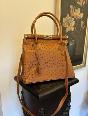 Vintage Pelle Di Giada italienische Leder Designer-Handtasche mit  Schultergurt