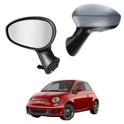Left Rearview Mirror for Fiat 500, Electric, Paintable, 735452180