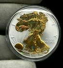 792. 2007 American Silver Eagle - 24K Gold Gilded ASE