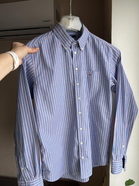 Men Gant Shirt Green Cotton 36 / S / 44