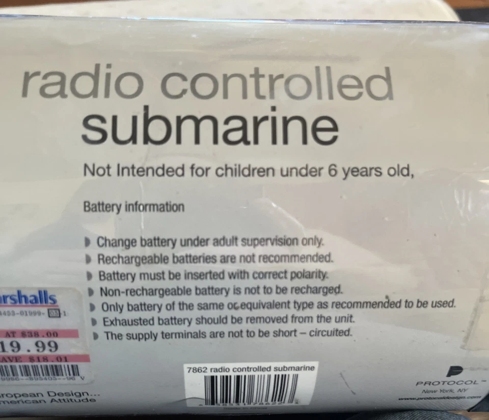 Protocol Radio Controlled Submarine 7862-S new in original box for kids 7 – 77 - Image 3 of 3