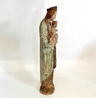 1960s 18" Stoneware Madonna Child "Throne of Wisdom" Figurine Statue — photo 7