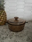 Vintage Anchor Hocking Harvest Amber 1 Qt Covered Casserole Dish w/ Lid #1436