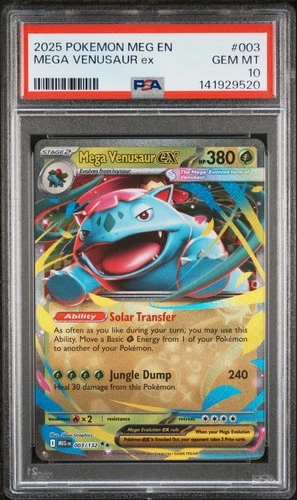 2025 POKEMON MEG EN-MEGA EVOLUTION #003 MEGA VENUSAUR EX PSA 10