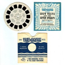 Vintage 1946 Sawyer's SNOW WHITE SEVEN DWARFS View-Master Reel FT-4 w Booklet