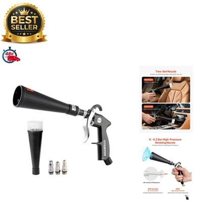 VEVOR Pistolet Nettoyage Voiture Air Haute Pression 6-9,2 Bars - Photo 1/4
