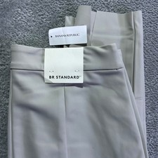 Nwt Banana Republic BR Standard Sea Salt Slim Ankle 4-Way Stretch Pants 2 Career