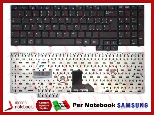 TASTIERA KEYBOARD NERA ITALIANA SAMSUNG R620 R540 NP-R540 NP-R620 
