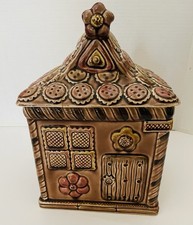 Japanese Cookie House Jar Ceramic Brown #12 of 234 Topline Imports Japan Vintage