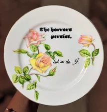 Handmade Upcycled Vintage Floral Plate Gallery Wall Art – Decor 6.5”