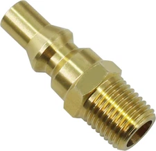 MENSI Propane Gas Quick Connect Adapter 1/4" NPT Full Flow Brass Male Plug Kit f
