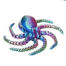 3D Printed Articulated Octopus Figurine Stress Relief Toy Creative Decor Kids