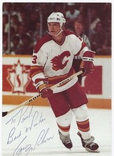 Carey Wilson Signed / Autographed Hockey Postcard Calgary Flames 