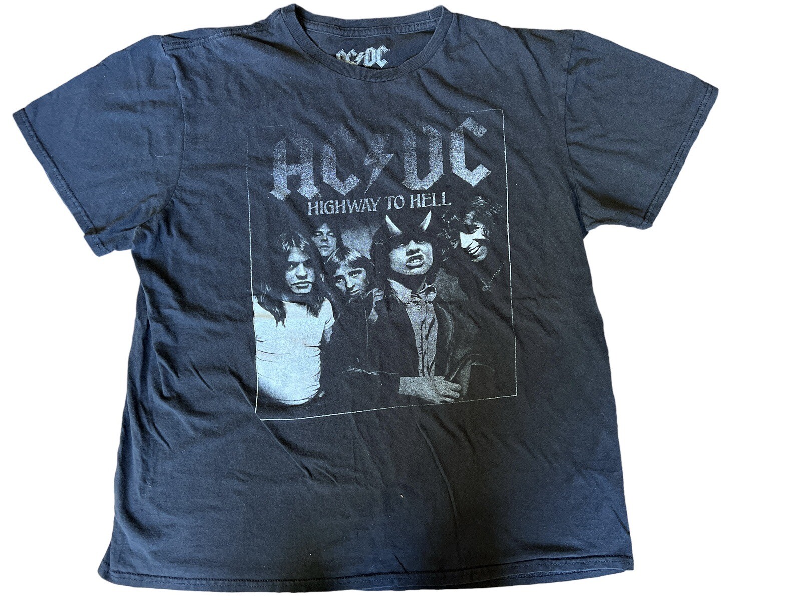 AC/DC Women T Shirt Large Highway To Hell Angus Young Black Modern | eBay