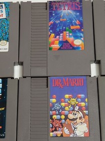 Nintendo NES Lot of 6 Games Mario, Dr. Mario, Tetris, Waldo, Clean/Tested